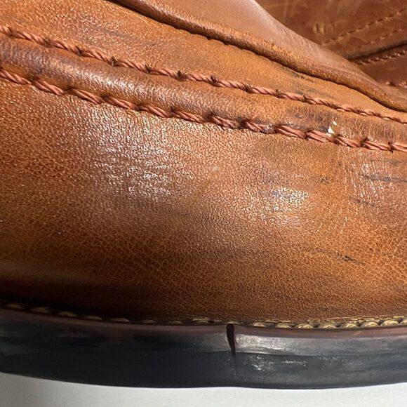 Stacy Adams Shoes Mens 9 Hillman Loafers 24199-03 Brown Leather Bicycle Toe - Picture 9 of 16